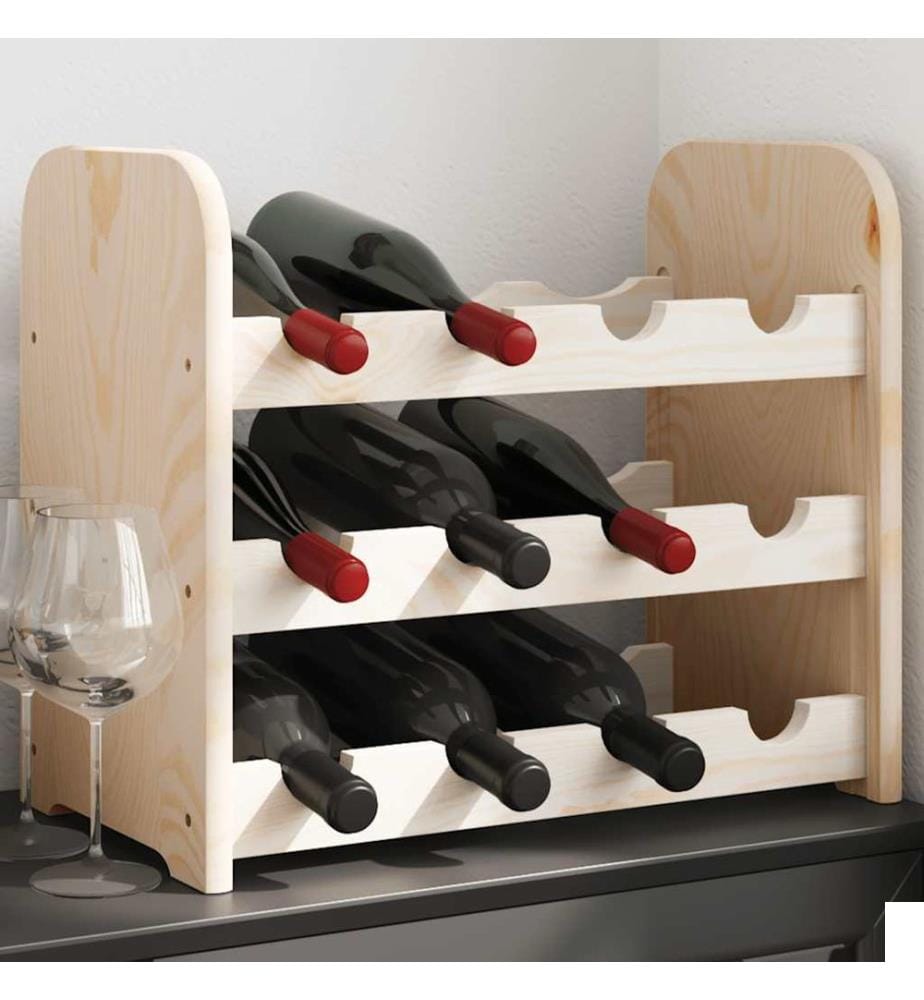 Casier à vin 43x25x37 cm bois de pin massif