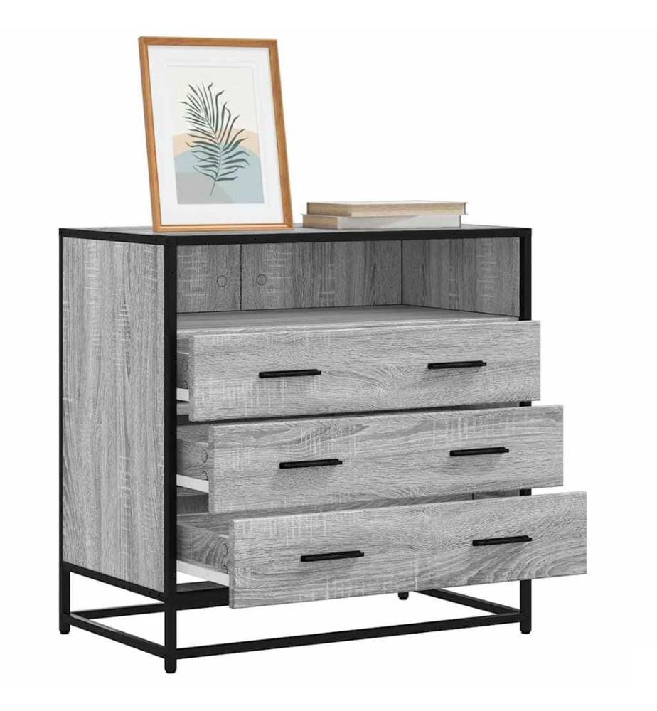 Commode sonoma gris 70x41x70 cm bois d'ingénierie
