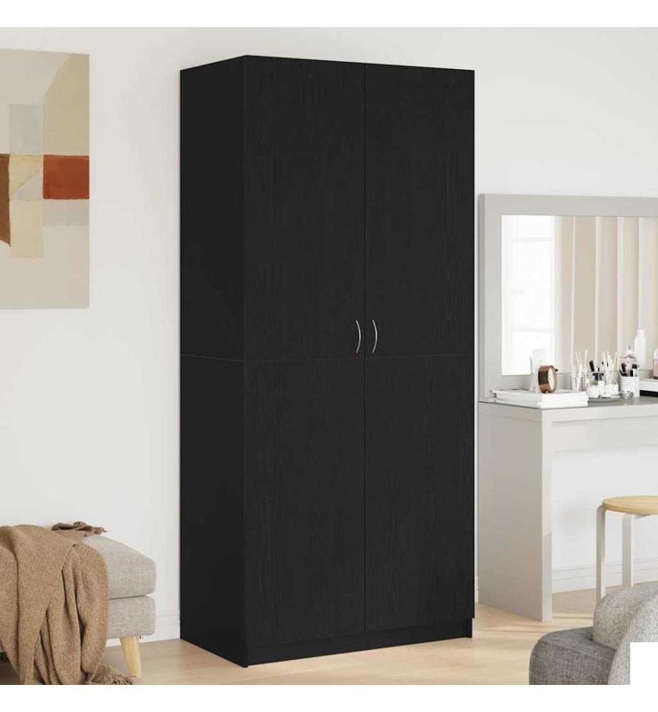 Armoire Chêne noir 90 x 52 x 200 cm Bois d'ingénierie
