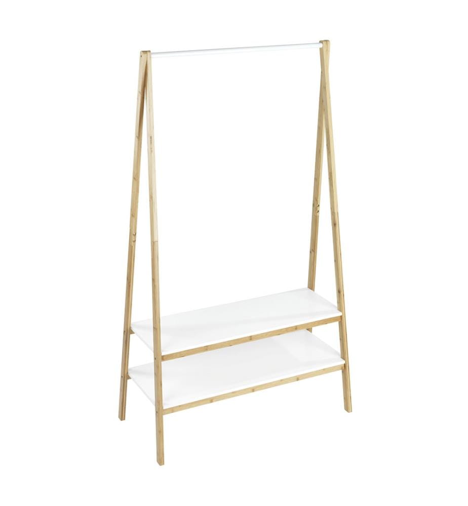 Portant à Vêtements avec Étagère - Brun