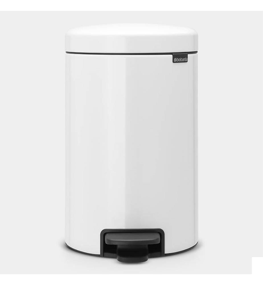 Poubelle à Pédale 12 L - Blanc