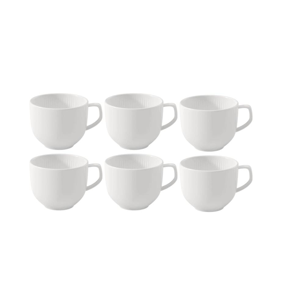 Lot de 6 Tasses à Café 150 ml - Blanc
