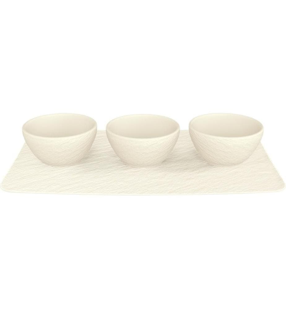 Plateau de Service avec Coupelles - Blanc