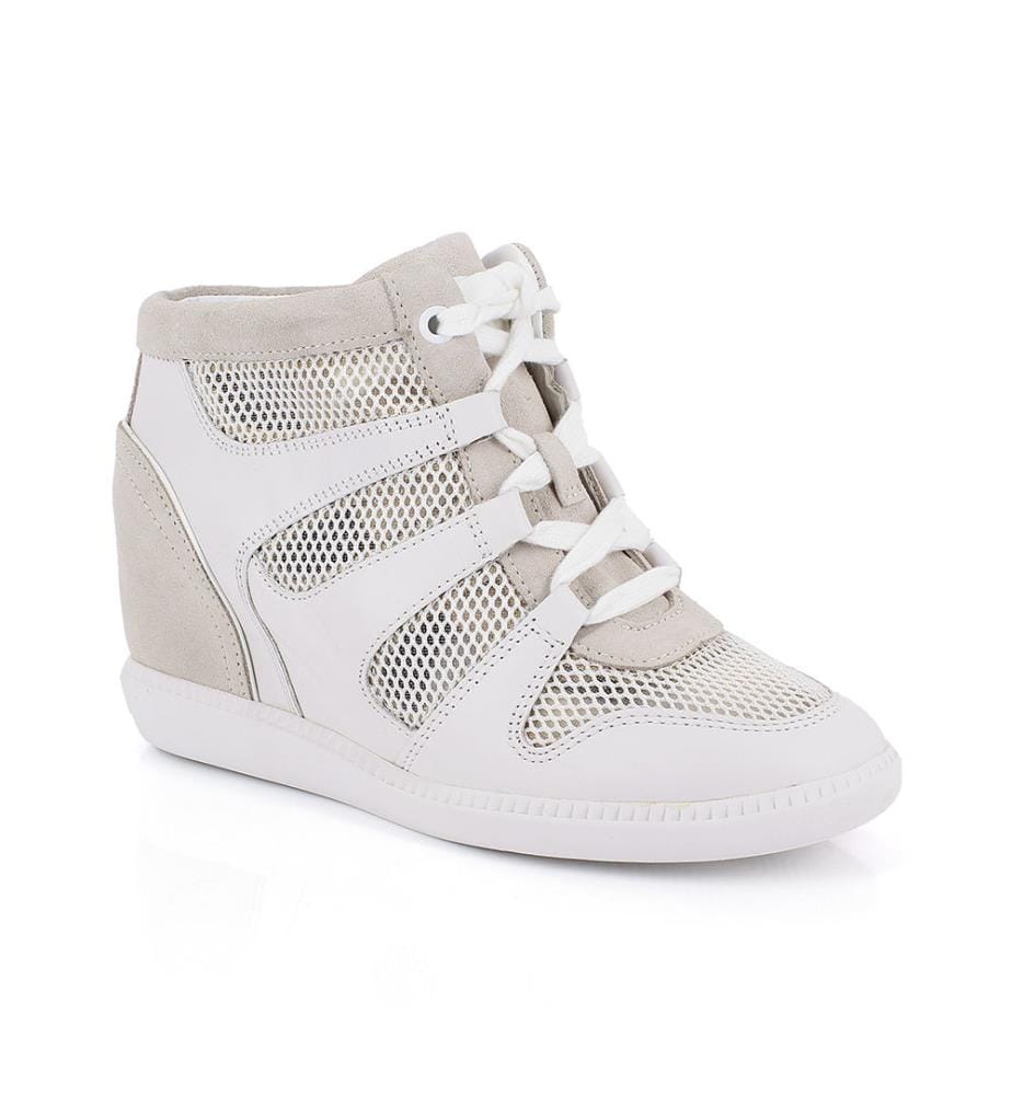 Baskets Compensées en Cuir Astrid High