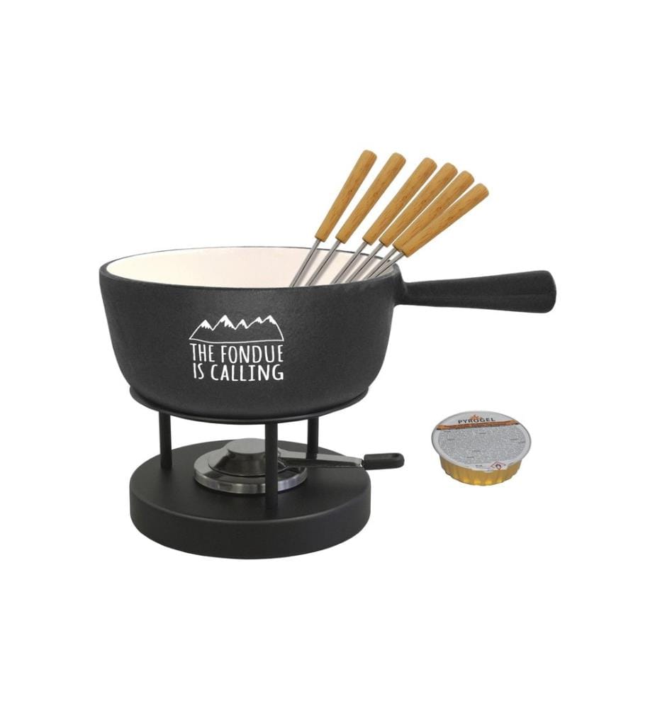 Heidi Cheese Line - Service à fondue au fromage The Fondue is calling 9 Pièce/s, Noir