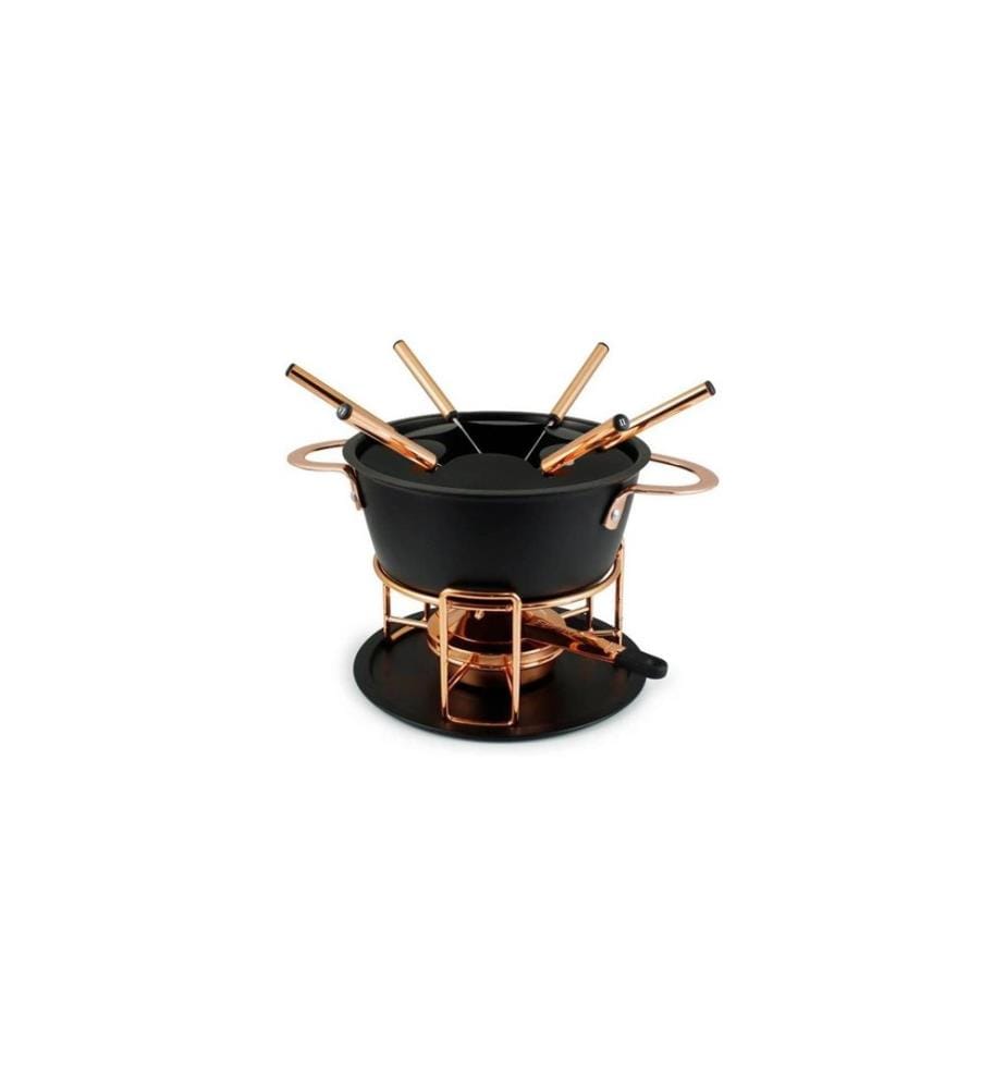 Swissmar - Service à fondue à la viande Realp 11 Pièce/s, Noir/Cuivre