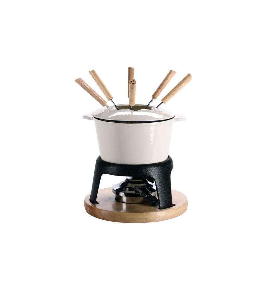 NOUVEL - Service à fondue à la viande Alpina, Fonte, 10 pièces