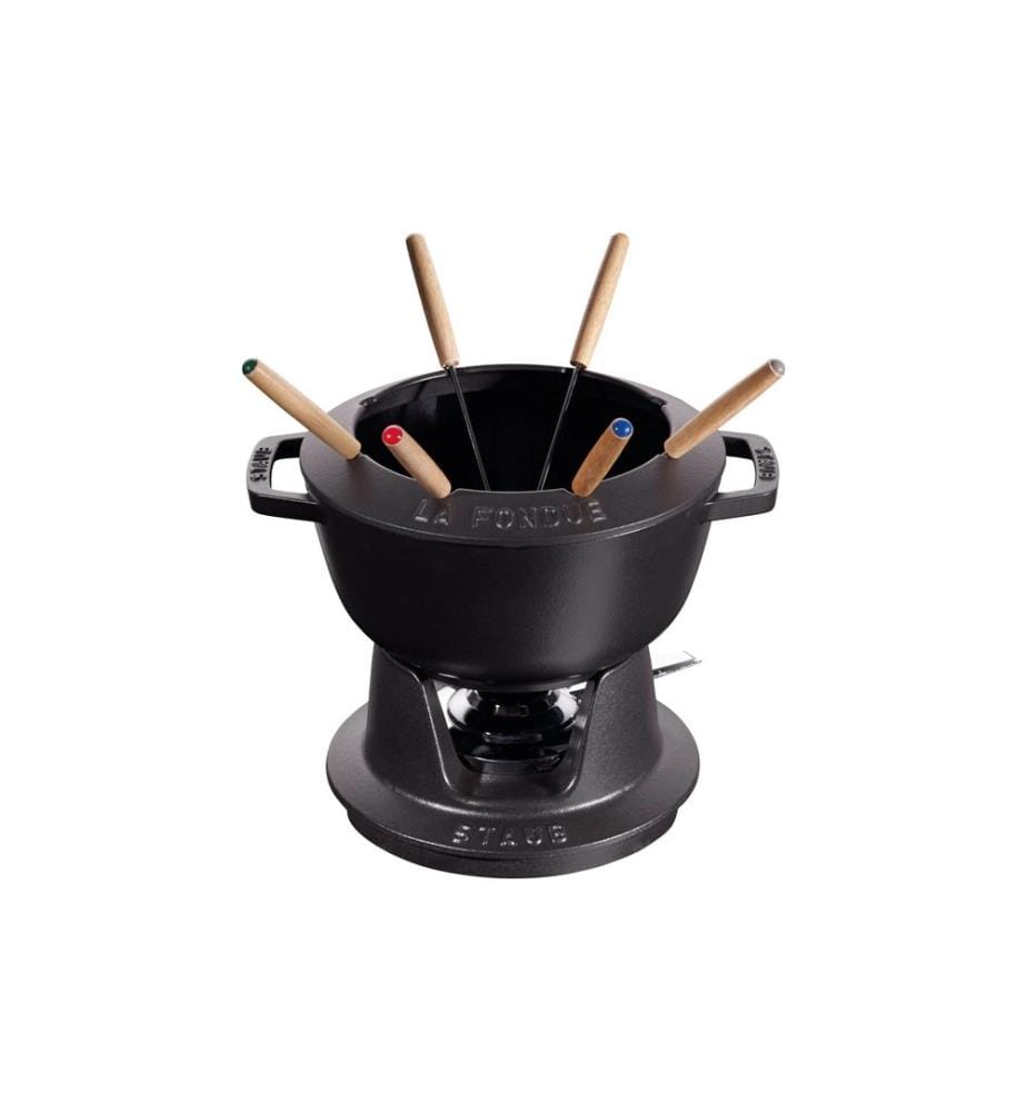Staub - Service à fondue au chocolat avec 2 poignées 5 Pièce/s, Noir