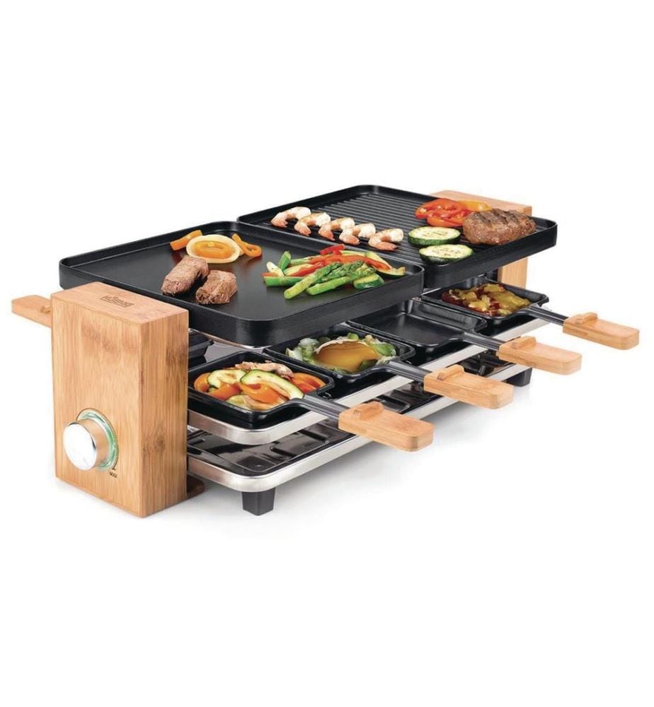 Koenig - Grill à raclette Bamboo 8 Personen