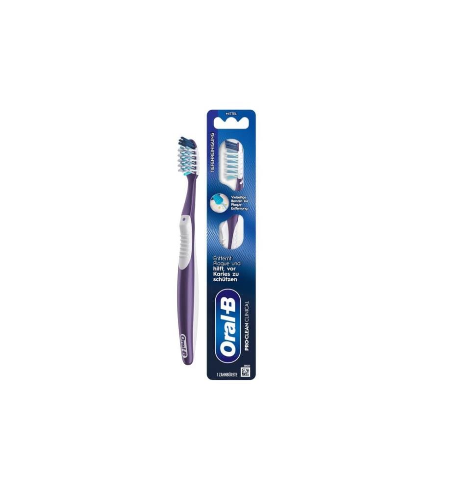 Oral-B Brosse à dents manuelle Pro-Clean Clinical Poils moyens, 1 pièce
