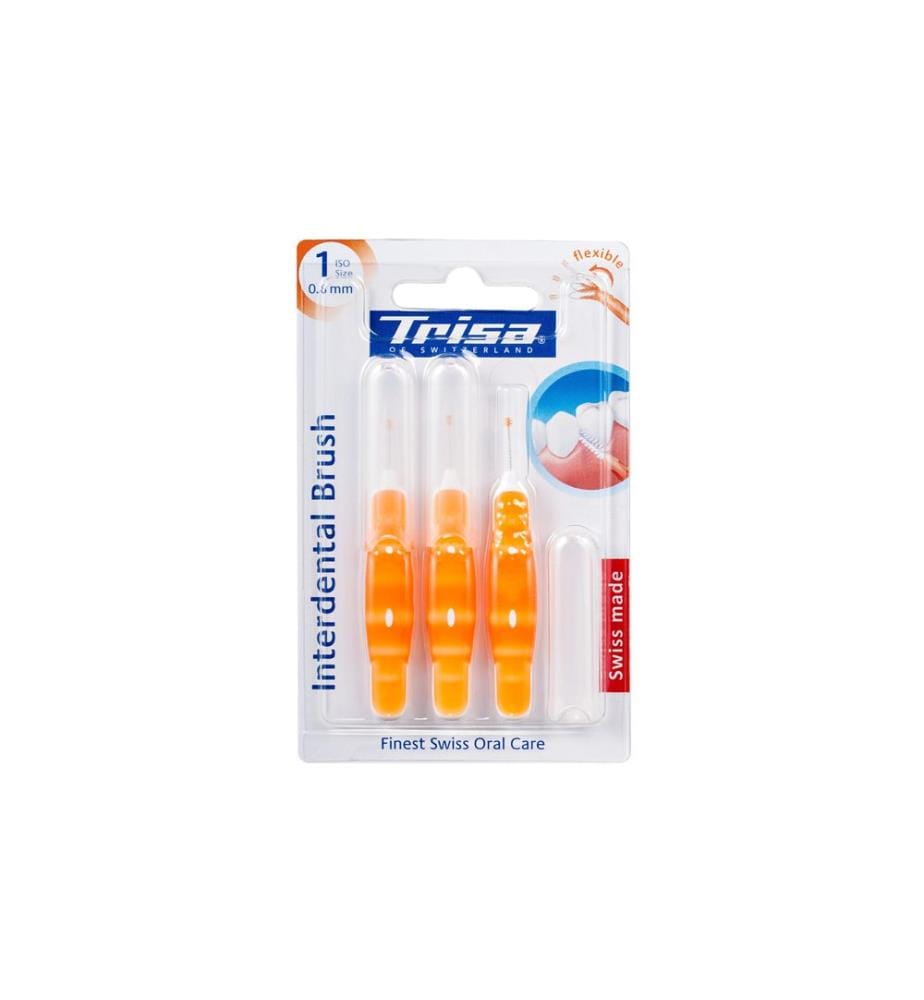 TRISA - Brosses interdentaires ISO1 0.8 mm orange 3 pièces