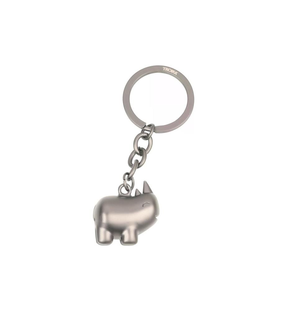 TROIKA - Porte-clés Happy Rhino Gunmetal