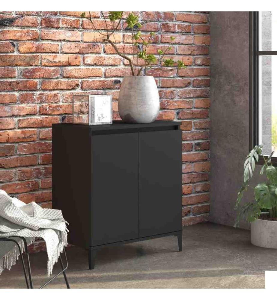 Buffet Noir 60x35x70 cm Aggloméré