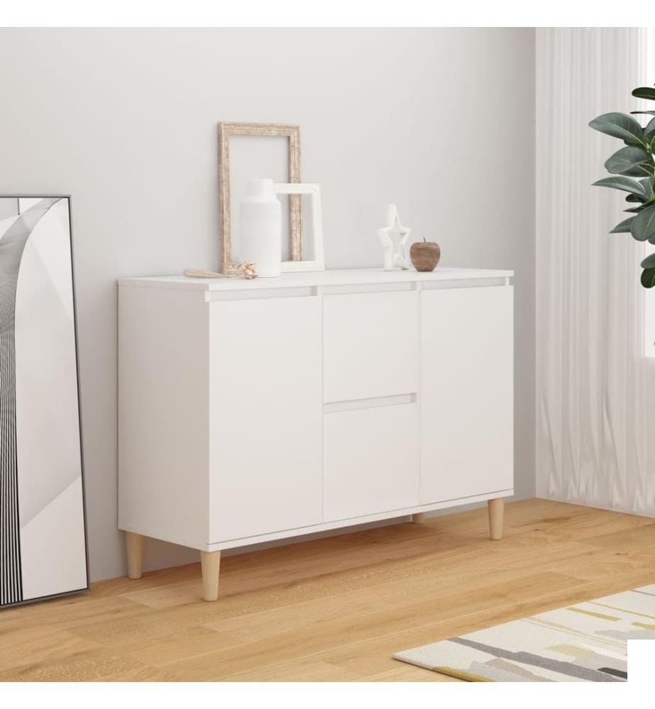 Buffet Blanc 103,5x35x70 cm Aggloméré
