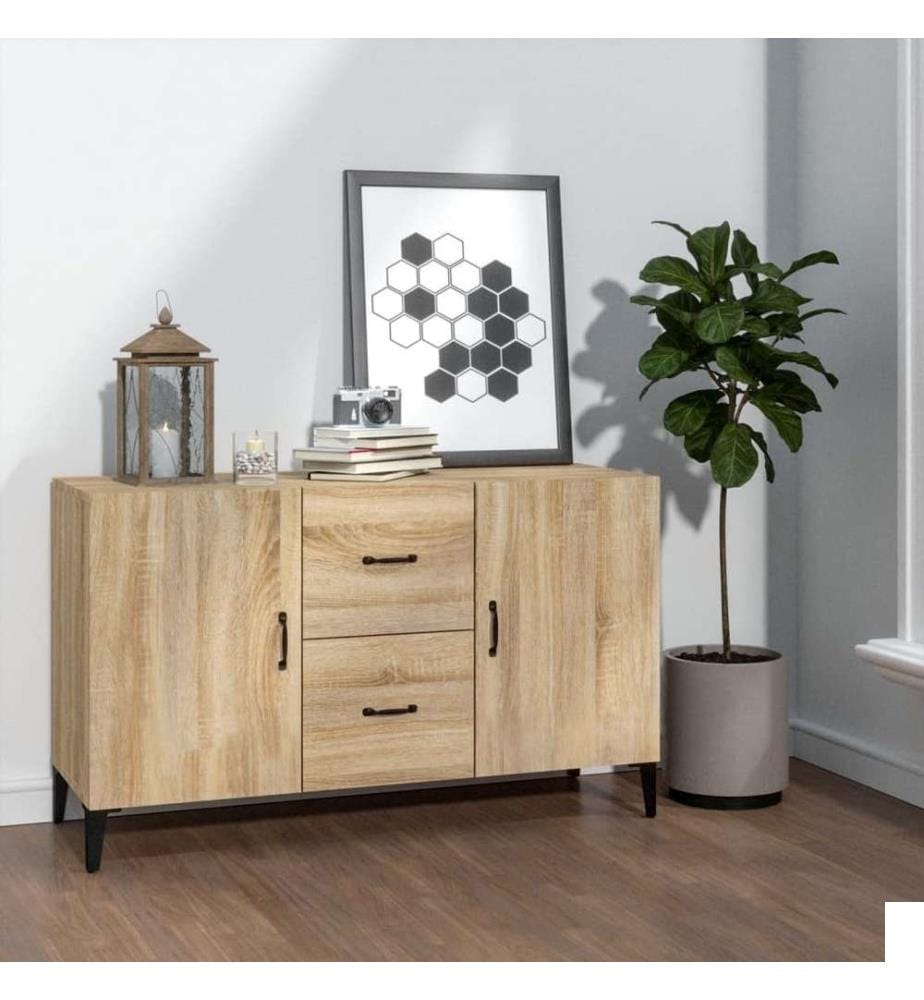 Buffet chêne sonoma 100x36x60 cm bois d'ingénierie