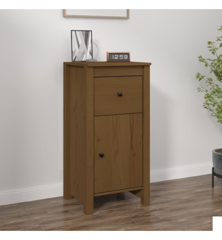 Buffet Marron miel 40x35x80 cm Bois massif de pin