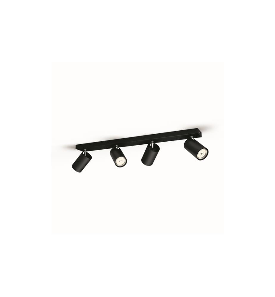 PHILIPS - Spot encastré Kosipo, 4 x GU10, 5.5 W, noir