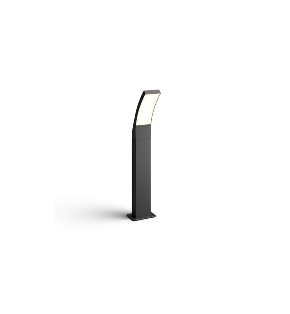 PHILIPS - Borne déclairage pour chemins Splay, 12 W, 1100 lm, 2700 K, 60 cm, anthracite