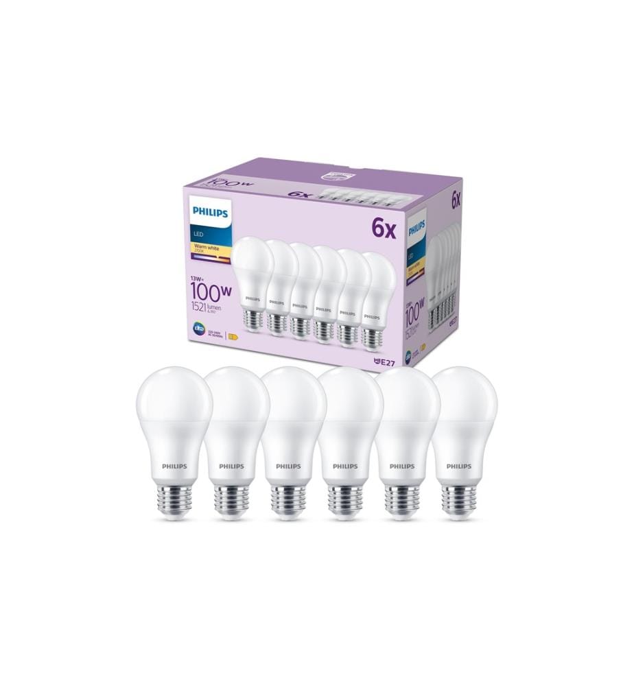 PHILIPS - Lampe LED 100W A67 E27 WW FR ND 6CT/6 EC Blanc chaud (WW)