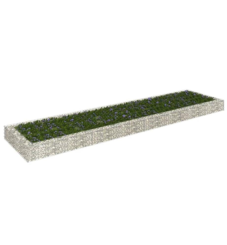 Lit surélevé à gabion Acier galvanisé 400x100x20 cm