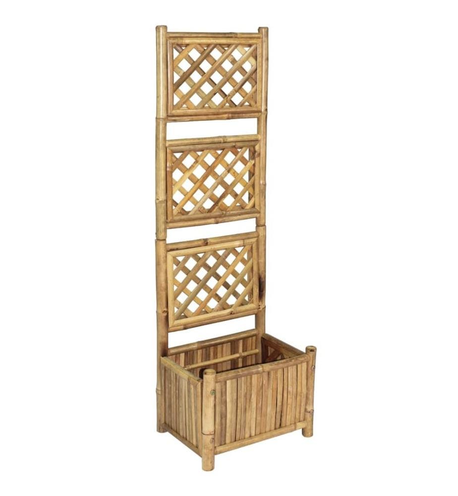 Lit surélevé de jardin avec treillis Bambou 40 cm