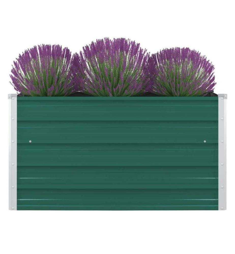 Jardinière 100 x 100 x 45 cm Acier galvanisé Vert