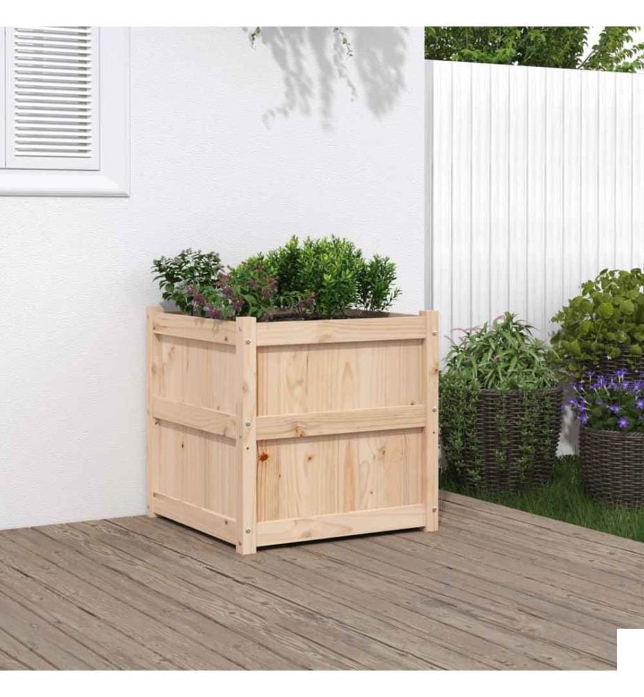Jardinière d'extérieur 60x60x60 cm bois de pin massif
