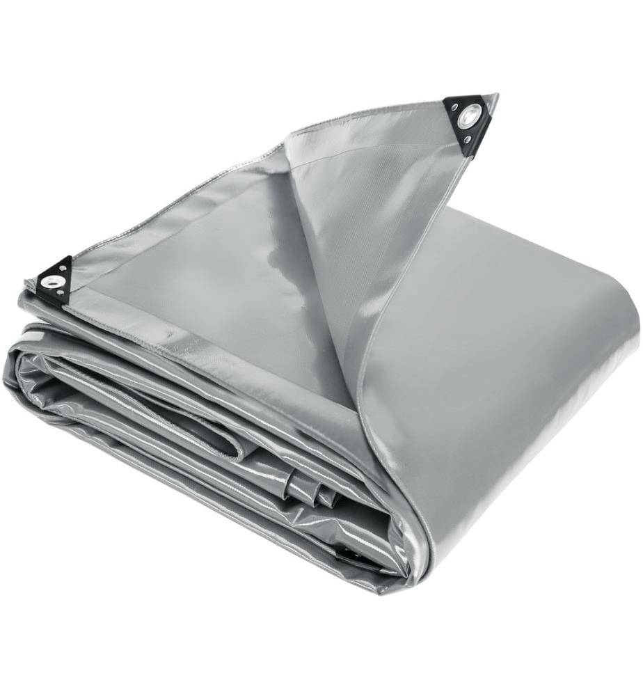 Bâche de protection étanche grise - 4 x 5 m