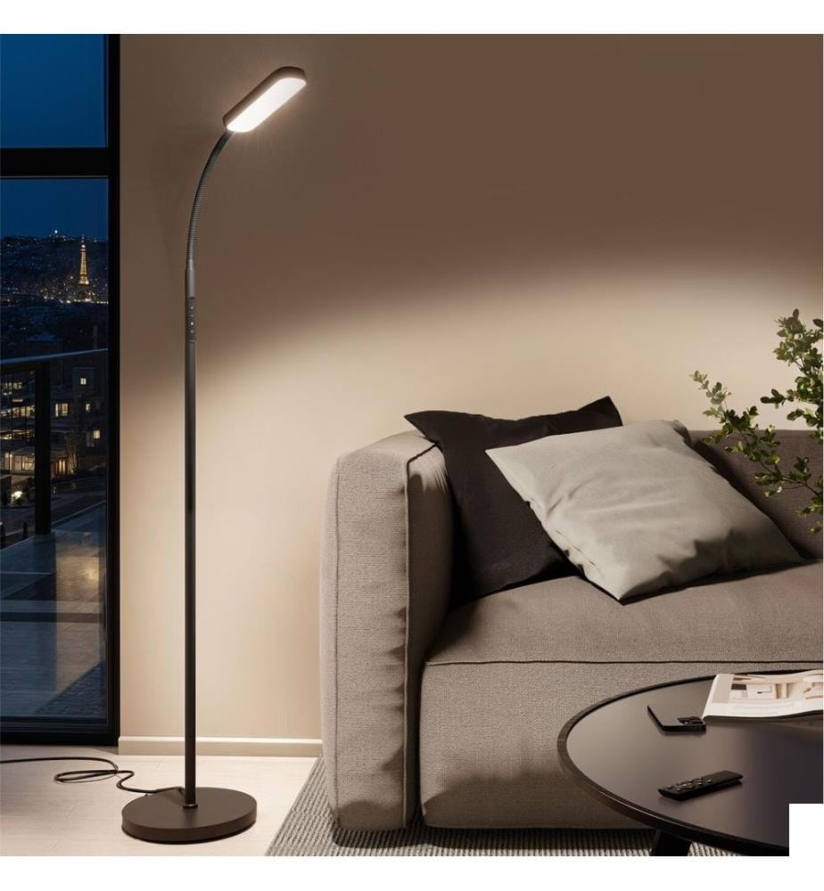 Lampe de sol Prisma LED, 5 modes d'éclairage, 12 W, dimmable - noir