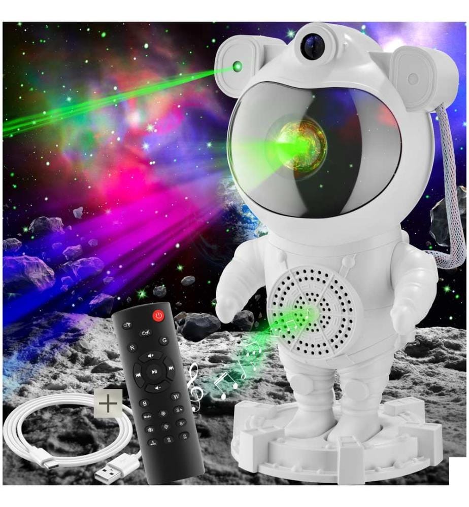 Projecteur LED ciel étoilé Astronaute avec Bluetooth - blanc