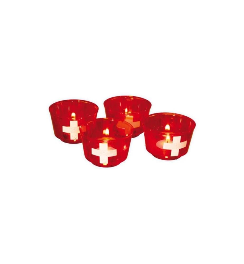 HAUSHALTSWARE - Photophore Croix suisse 4 pièces