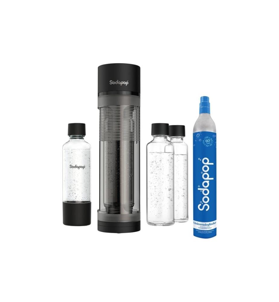 Sodapop - Gazéificateur deau Logan Transparent/Noir mat