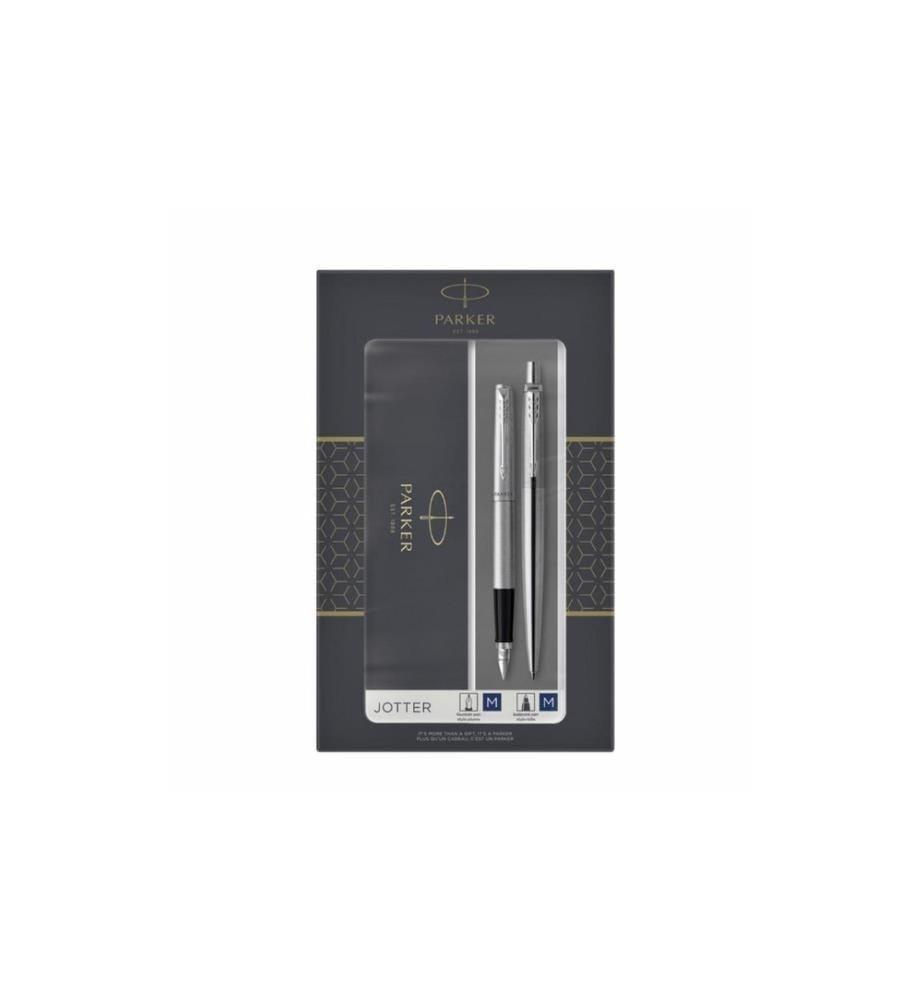 PARKER - Stylo plume DuoSet PARKER - Jotter Edelstahl C.C. Noir