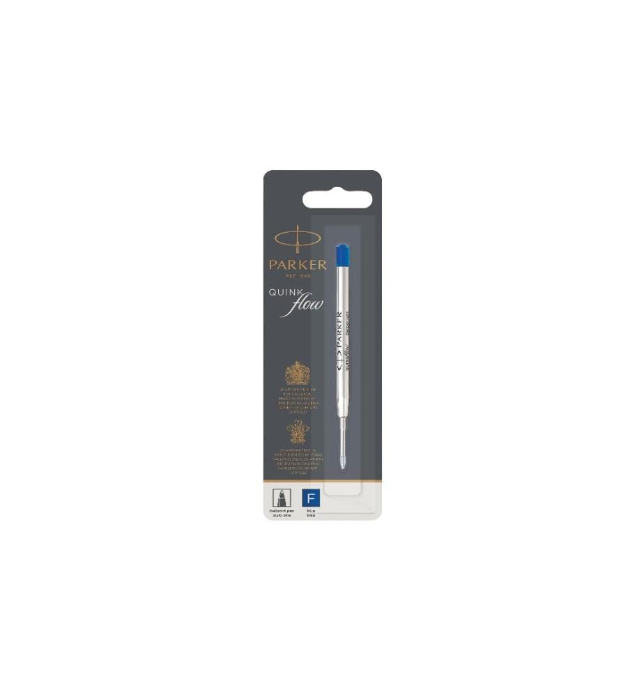 PARKER - Cartouche Quinkflow Mine Bleu, fin (F)