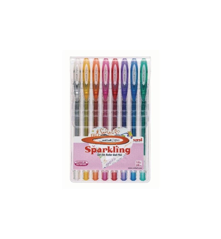 UNI - Stylo à encre gel UNI -BALL SIGNO Gel-Ink Sparkling 8 pièces