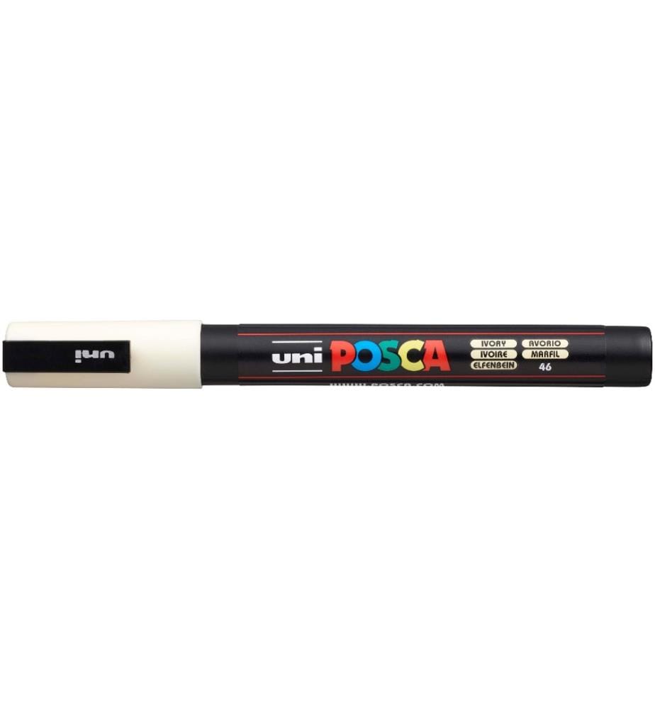 UNI - Marqueur indélébile POSCA 0,9-1,3 mm, Ivoire