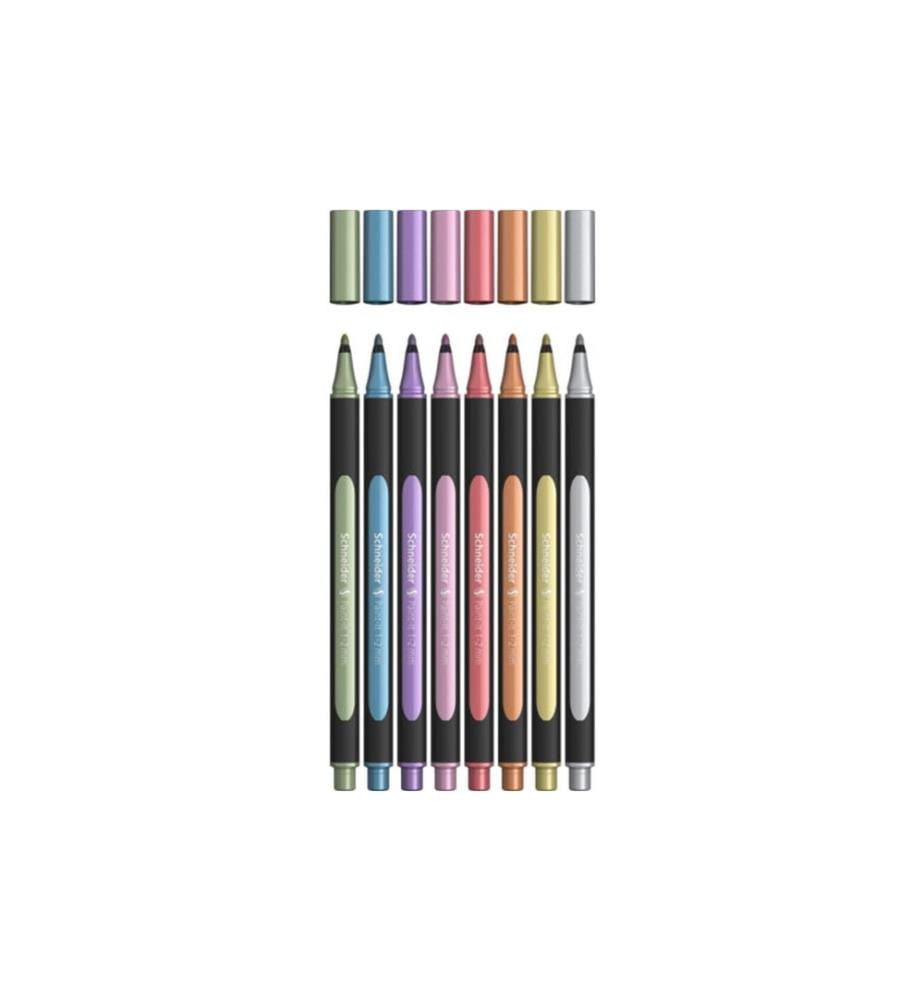 SCHNEIDER - Fineliner Metallicliner Paint-it 8 pièces