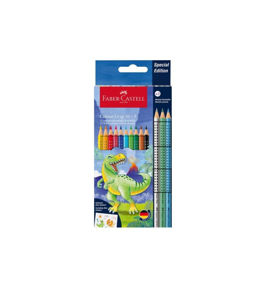 Faber-Castell Crayons de couleur Colour Grip Dino 13 pièces