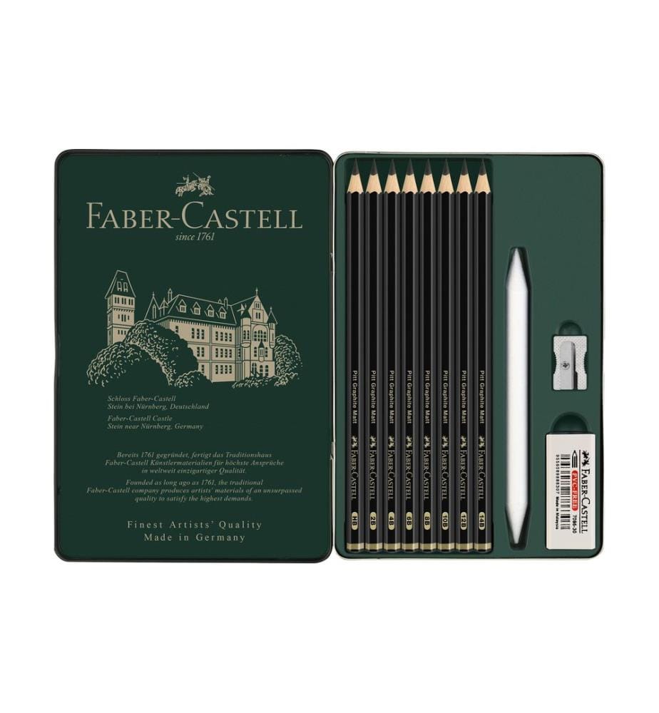 Set de crayons graphite Faber-Castell Graphite 11 pièces
