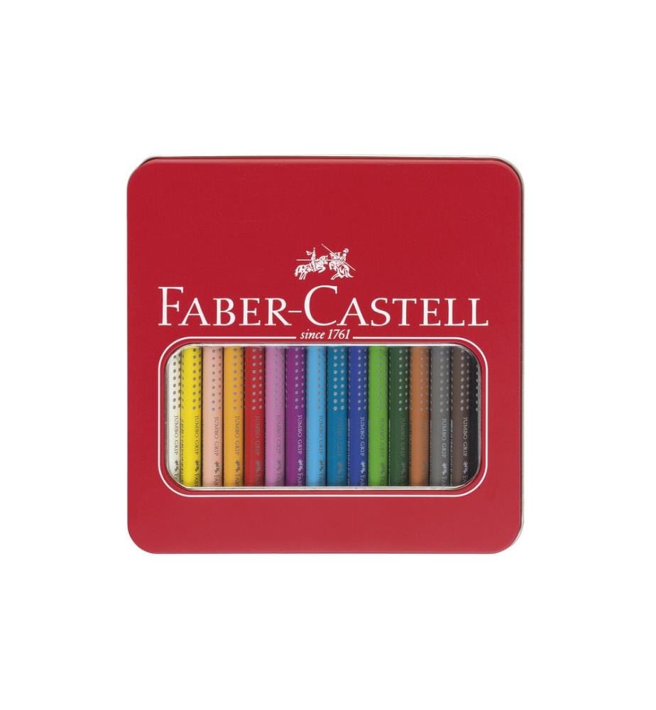 Faber-Castell Crayons de couleur Jumbo Grip 16 pièces