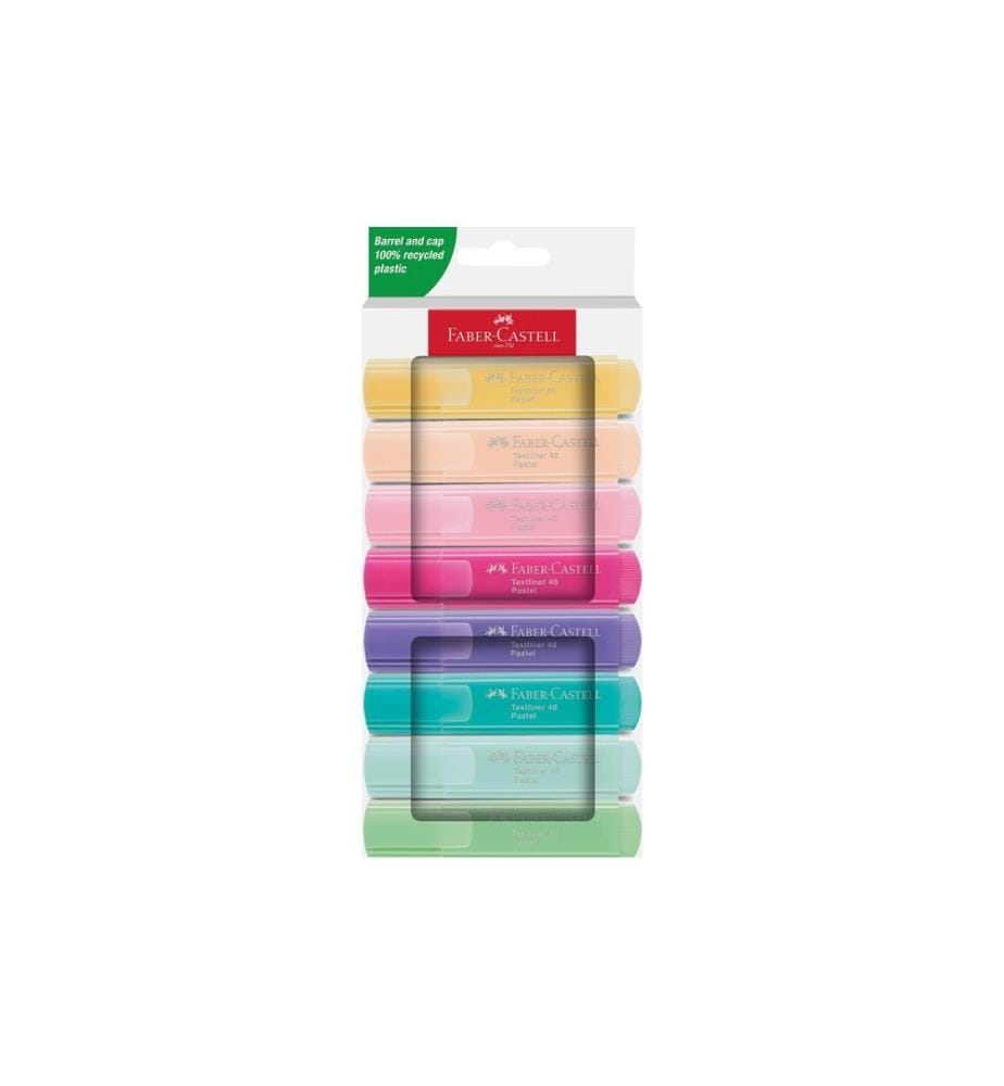 Faber-Castell Marqueurs pastel Lot de 8 en carton