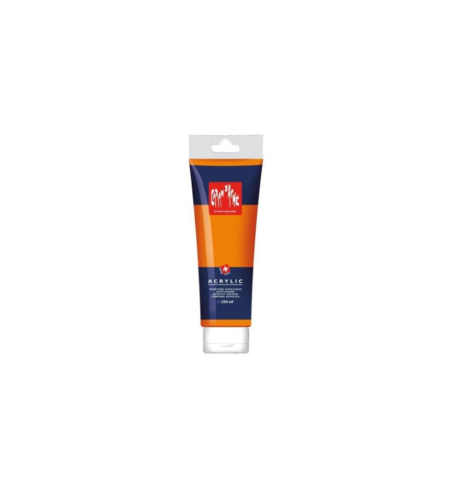 Peinture acrylique Caran d'Ache 250 ml, Rouge orangé