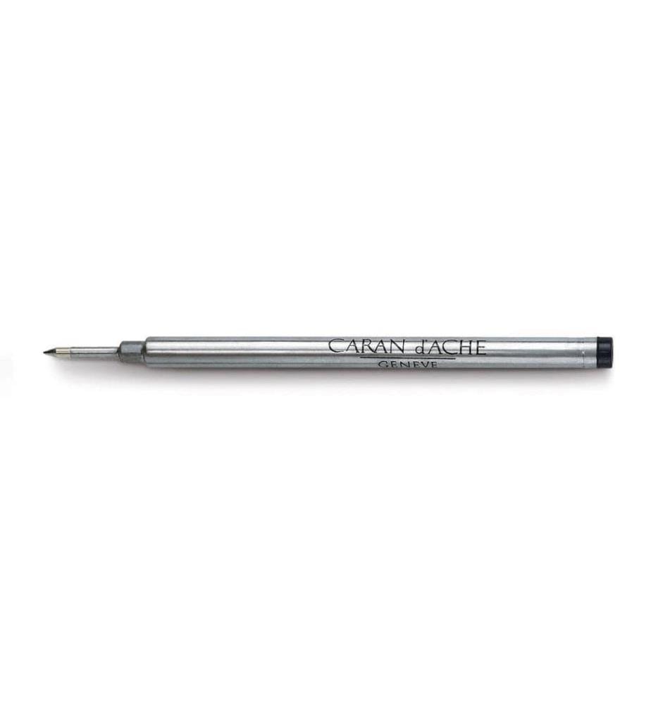 Caran d'Ache mine pour stylo roller noir, fine (F), 5 pièces