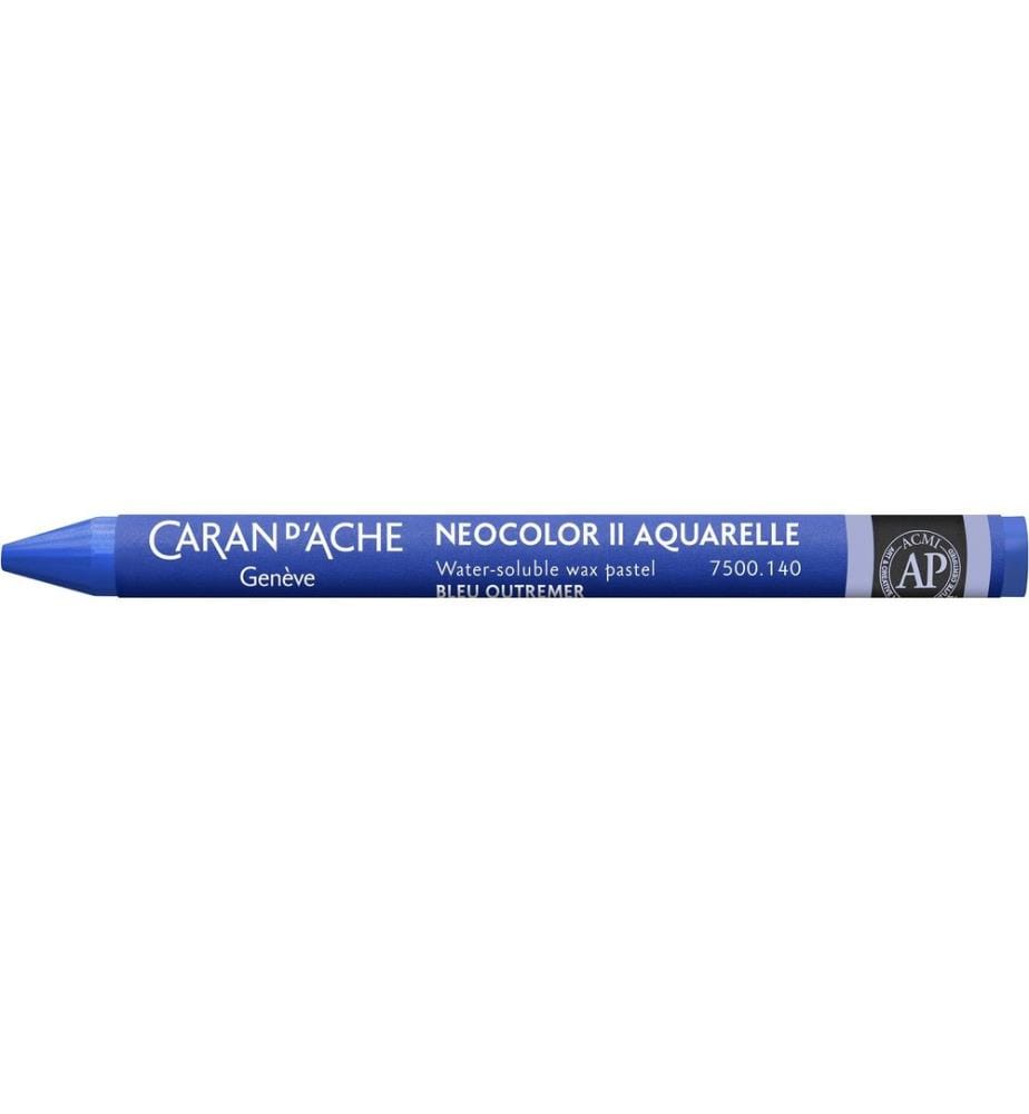 Crayons de couleur cire Caran d'Ache Neocolor 2 aquarellables outremer