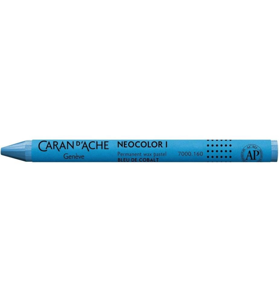 Crayons de couleur cire Neocolor 1 imperméables Caran d'Ache Bleu cobalt