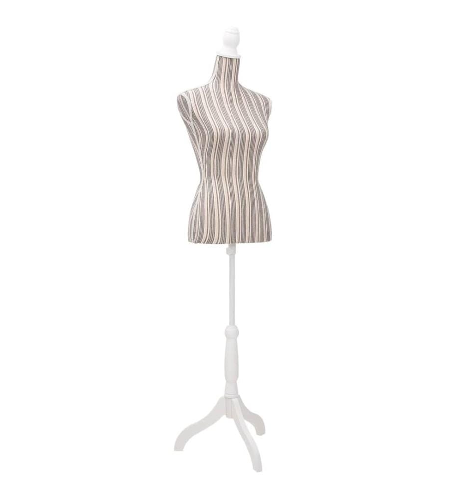 Buste de couture de femme en lin à rayures