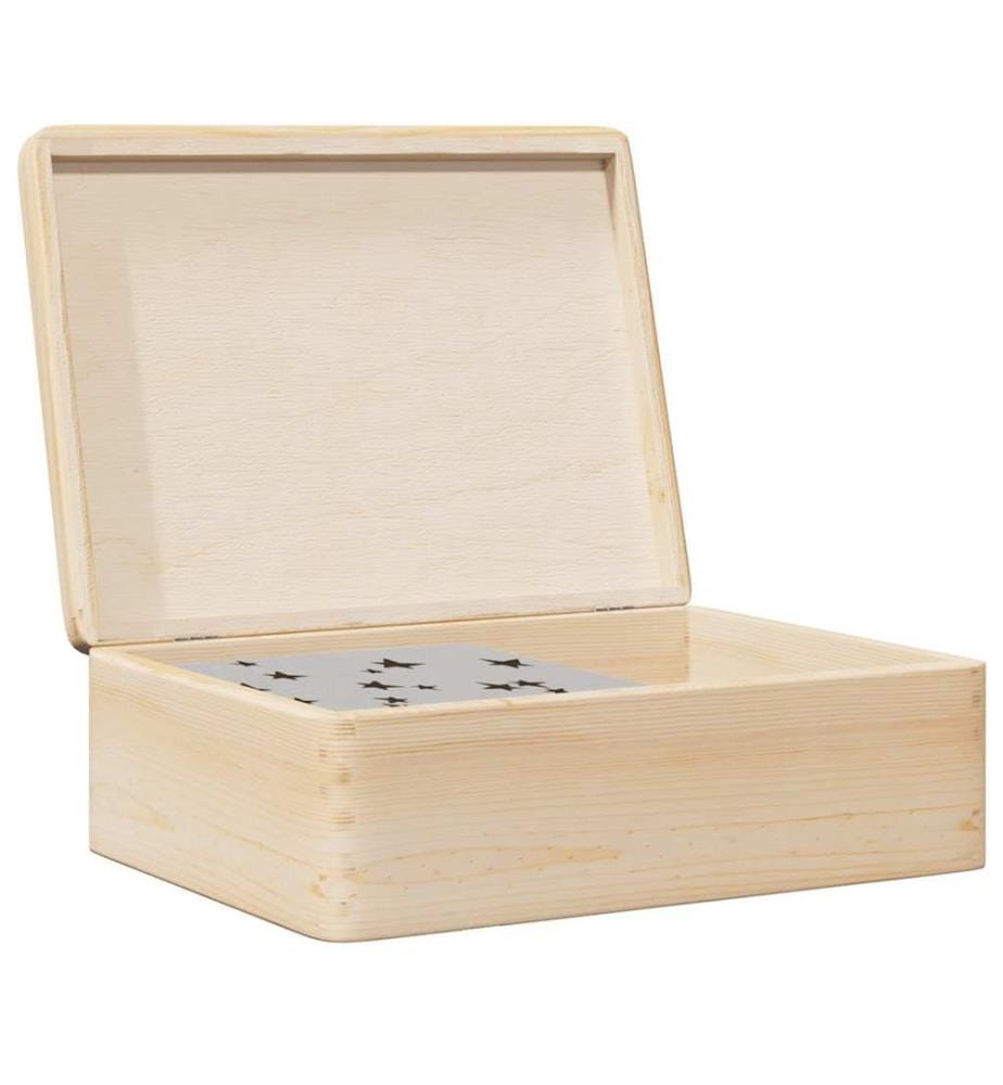 Boîte en bois avec couvercle 40x30x13 cm bois de pin massif