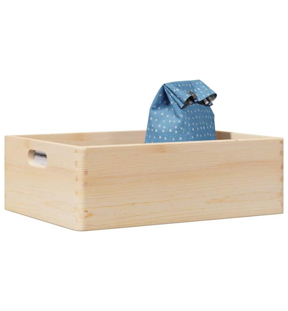 Boîte en bois avec poignées 40x30x13 cm bois de pin massif
