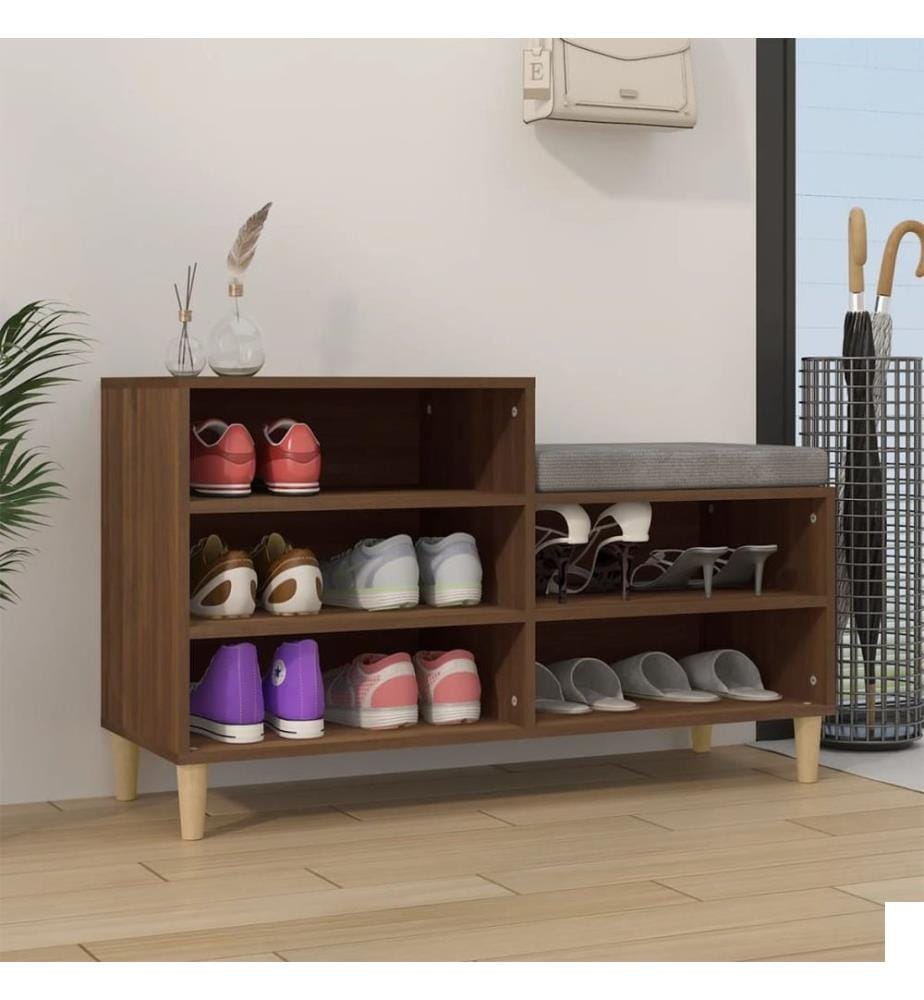 Armoire à chaussures Chêne marron 102x36x60cm Bois d'ingénierie