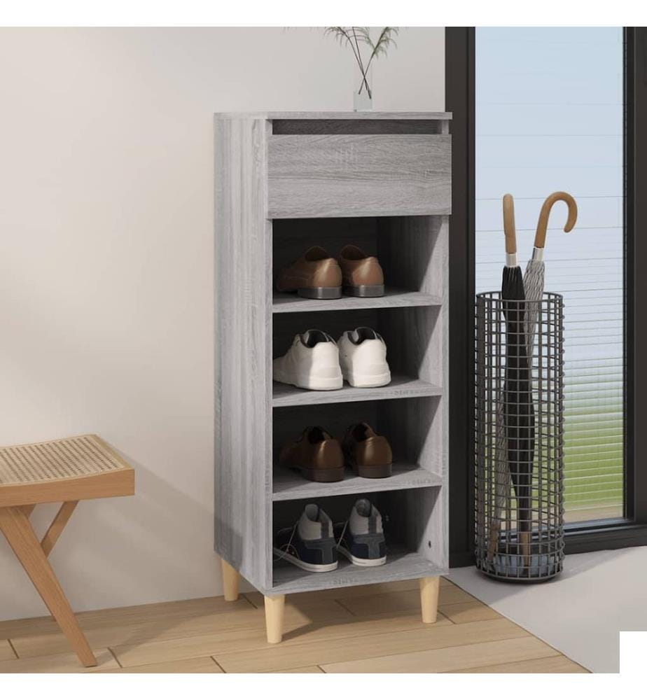 Armoire à chaussures Sonoma gris 40x36x105 cm Bois d'ingénierie